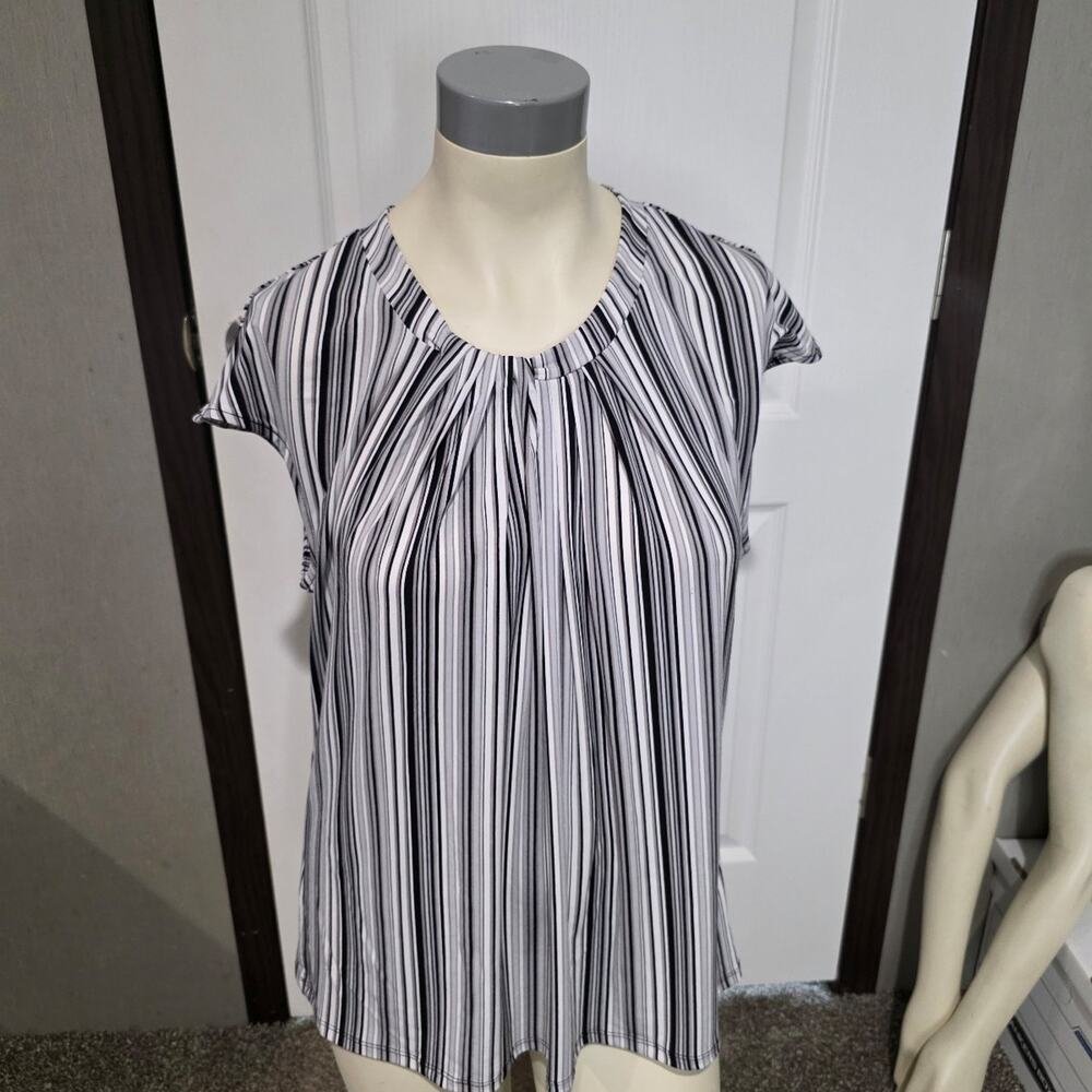 Liz Claiborne career black stripped stretch